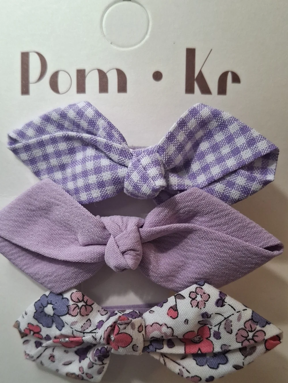 Pom•Kr Kids Purple Hair Bow Set